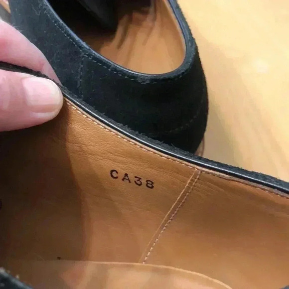 John Fleuvog Donald black suede leather lace up oxfords. Size 11.5. - Picture 7 of 8